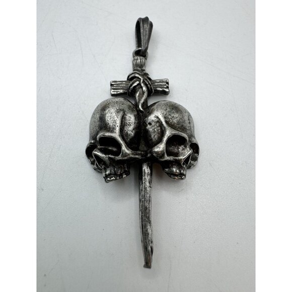 Alchemy Gothic Final Rest Pendant  Goth 2007 Skull Cross Pewter DISCONTINUED - Picture 2 of 6